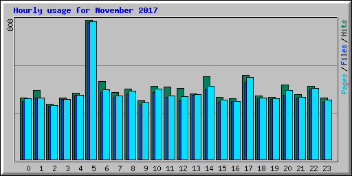 Hourly usage for November 2017